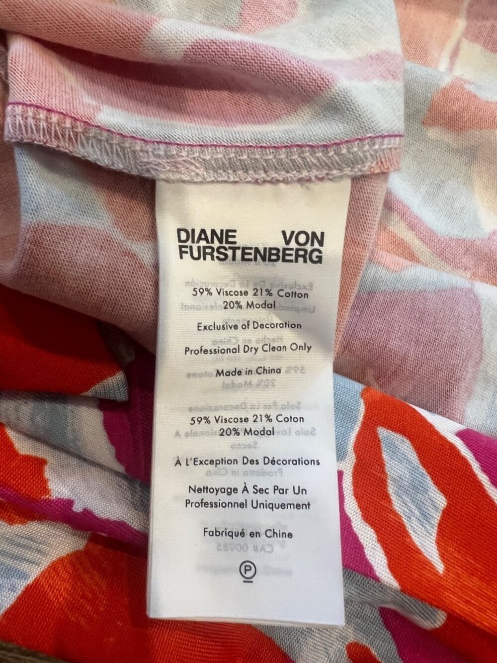 Diane von Furstenberg Sana Two pink wrap Dress size L - Picture 10 of 10